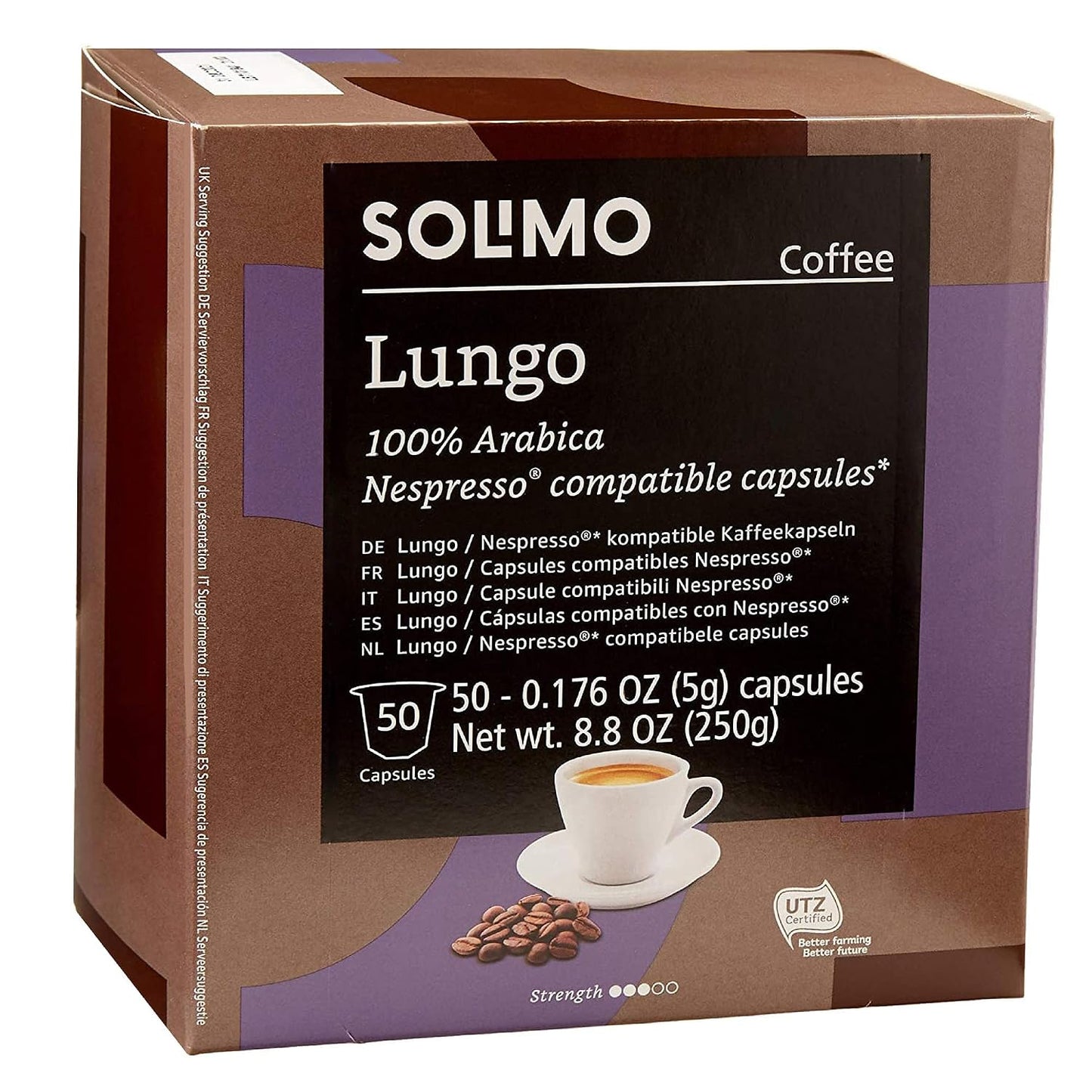 Amazon Solimo Dark Roast Coffee Pods, French Roast, 100 Count, Compatible with Keurig 2.0 K-Cup Brewers