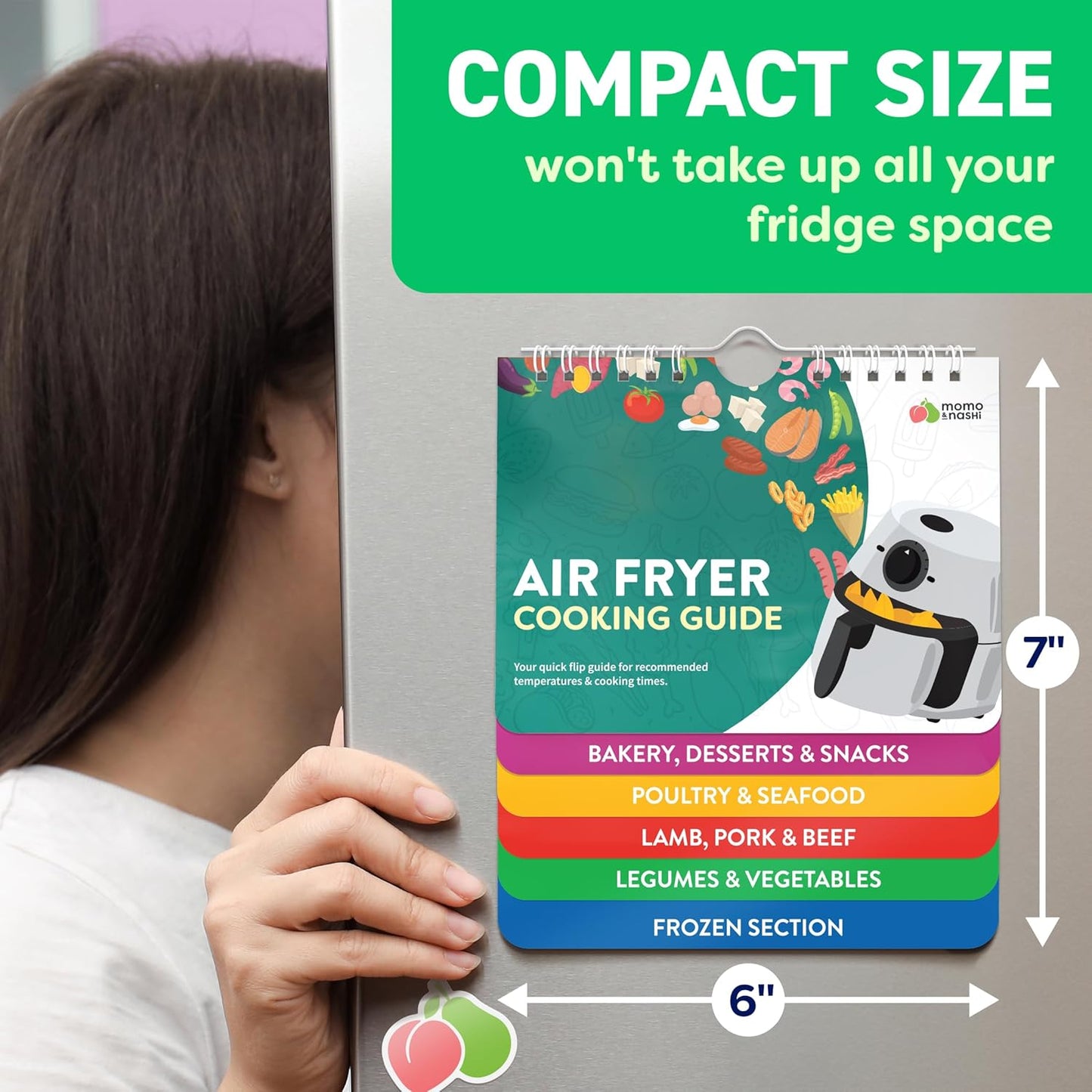Air Fryer Cheat Sheet Magnets Booklet - Air Fryer Cookbook for Beginners - Air Fryer Liners - Air Fryers Kitchen Gifts Gadgets 2026 - Air Fryer Accessories Cook Books Kitchen+Gadgets Cooking Guide