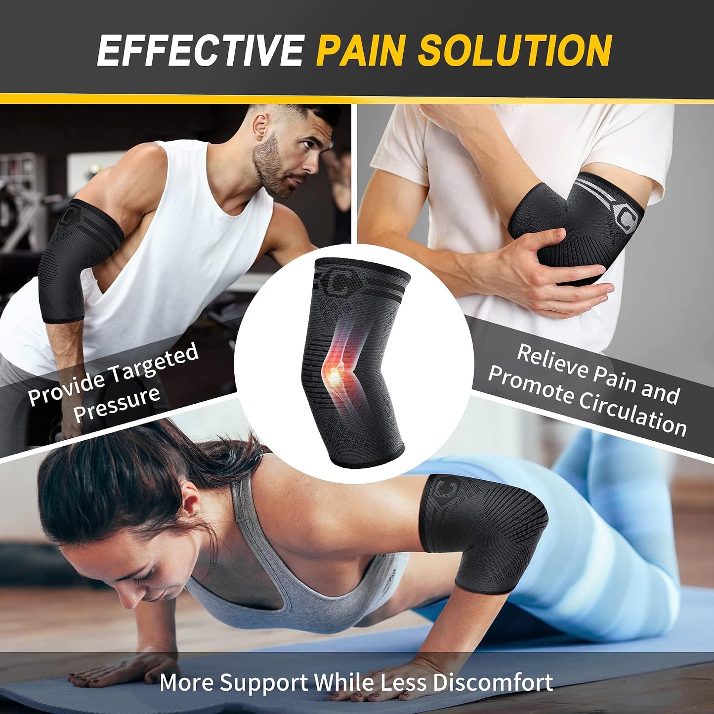 CAMBIVO Elbow Brace for Tendonitis, Tennis Elbow, and Arthritis Relief