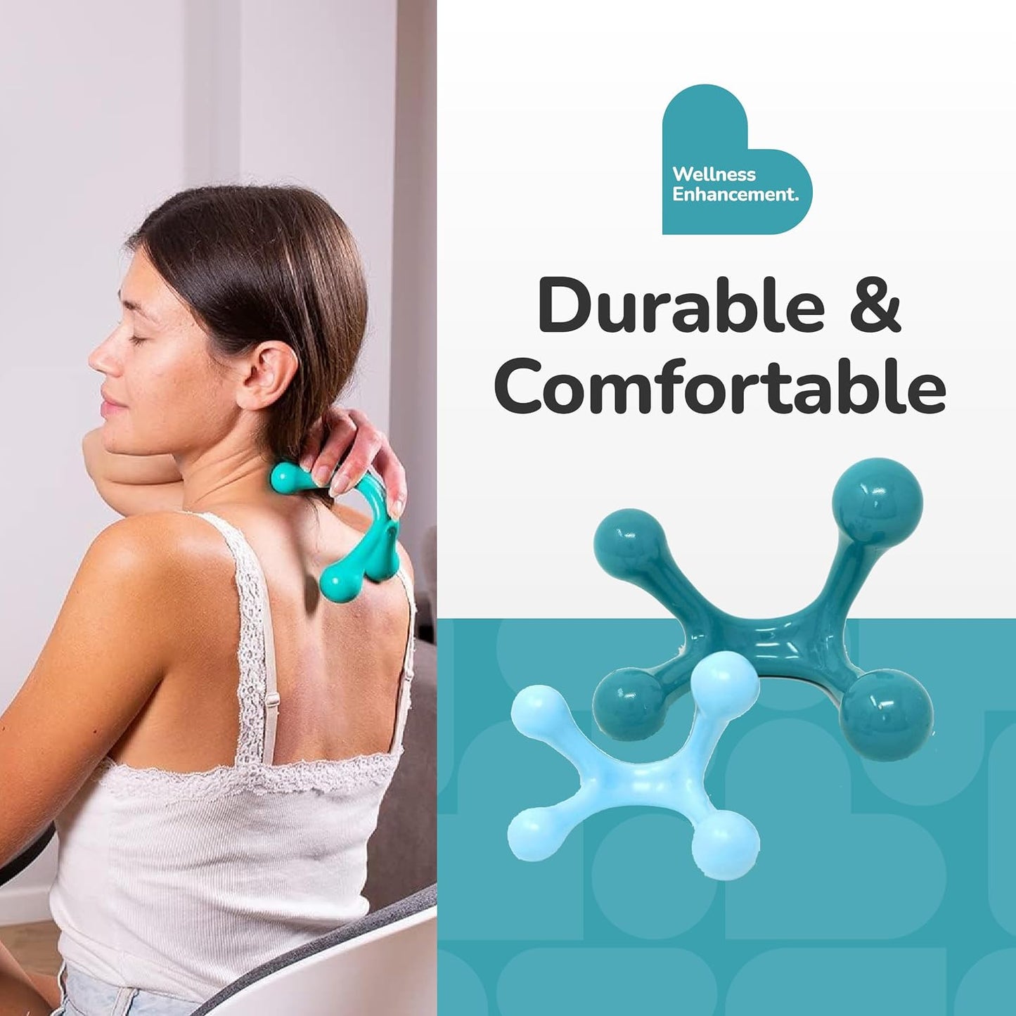 BioSwiss 2-Pack Handheld Full Body Massager for Back, Neck, and Shoulder