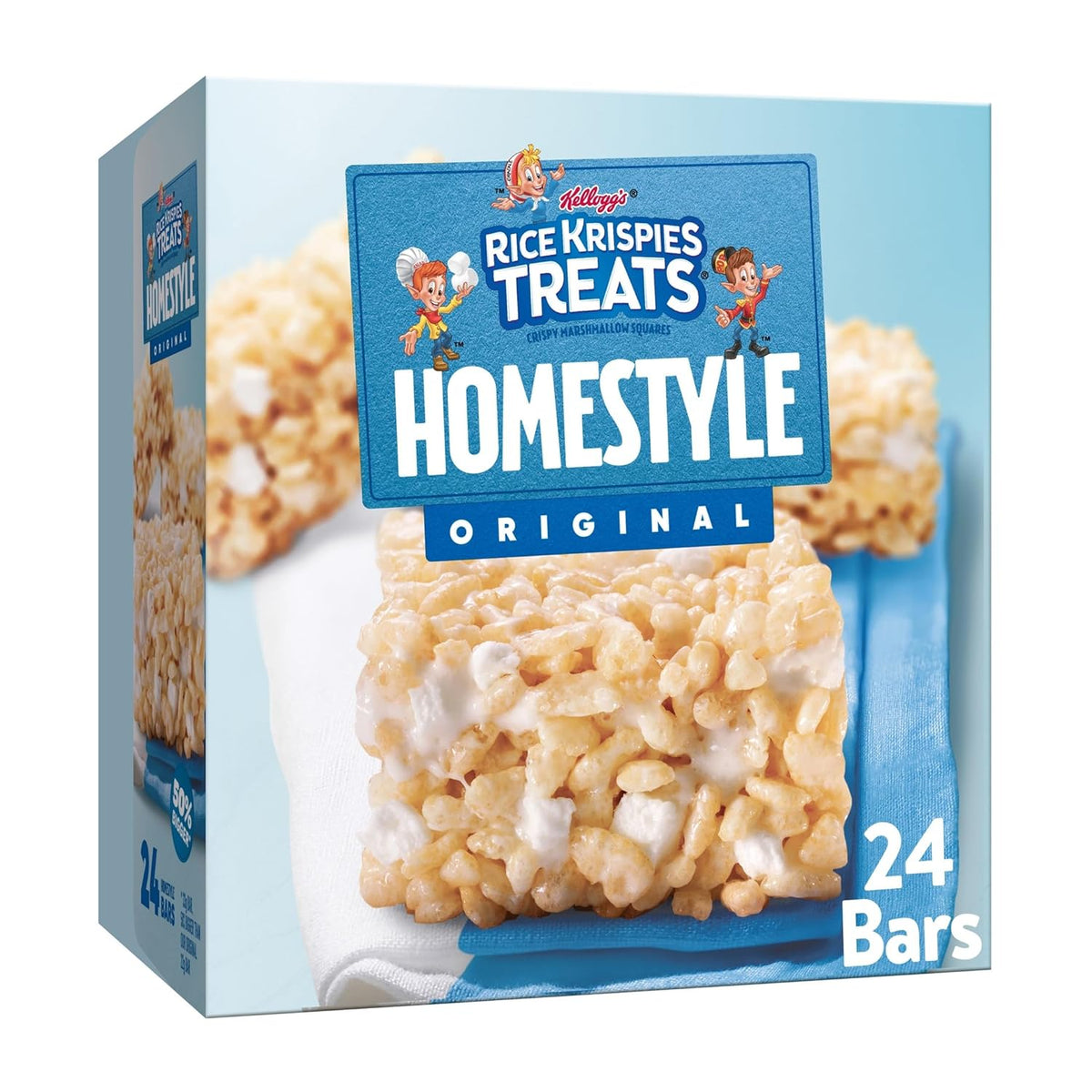 Rice Krispies Homestyle Crispy Marshmallow Squares, 27.9oz Box, 24 Bars