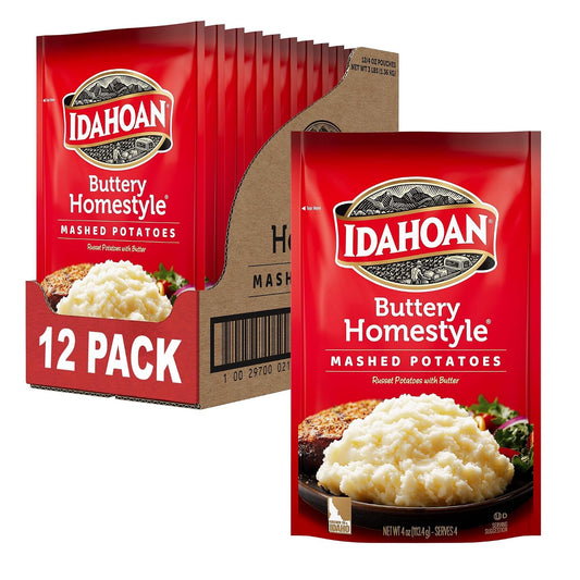 Idahoan® Buttery Homestyle® Mashed Potatoes, 4 oz Pack of 12