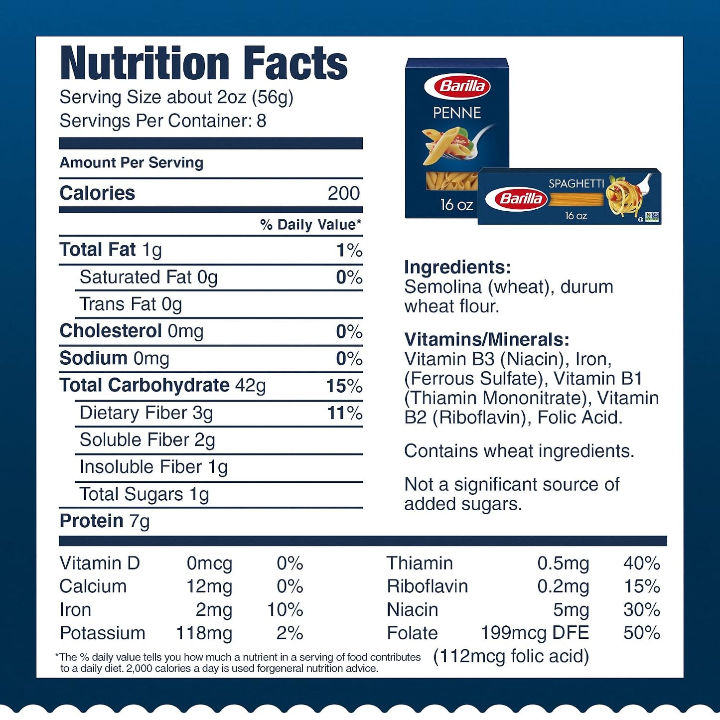 Barilla Penne & Spaghetti Pasta Variety Pack, 16 oz. Boxes (Pack of 8) - Non-GMO, Made with Durum Wheat Semolina - Kosher Certified