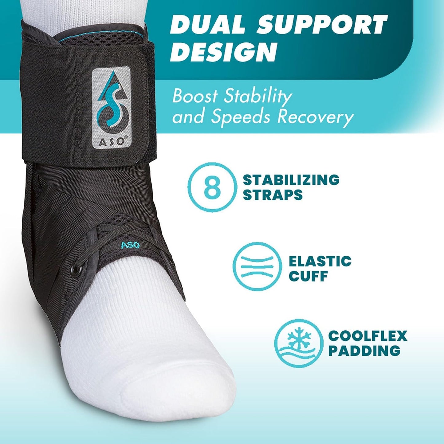Med Spec ASO Ankle Stabilizer for Sprained Ankle and Peroneal Tendonitis