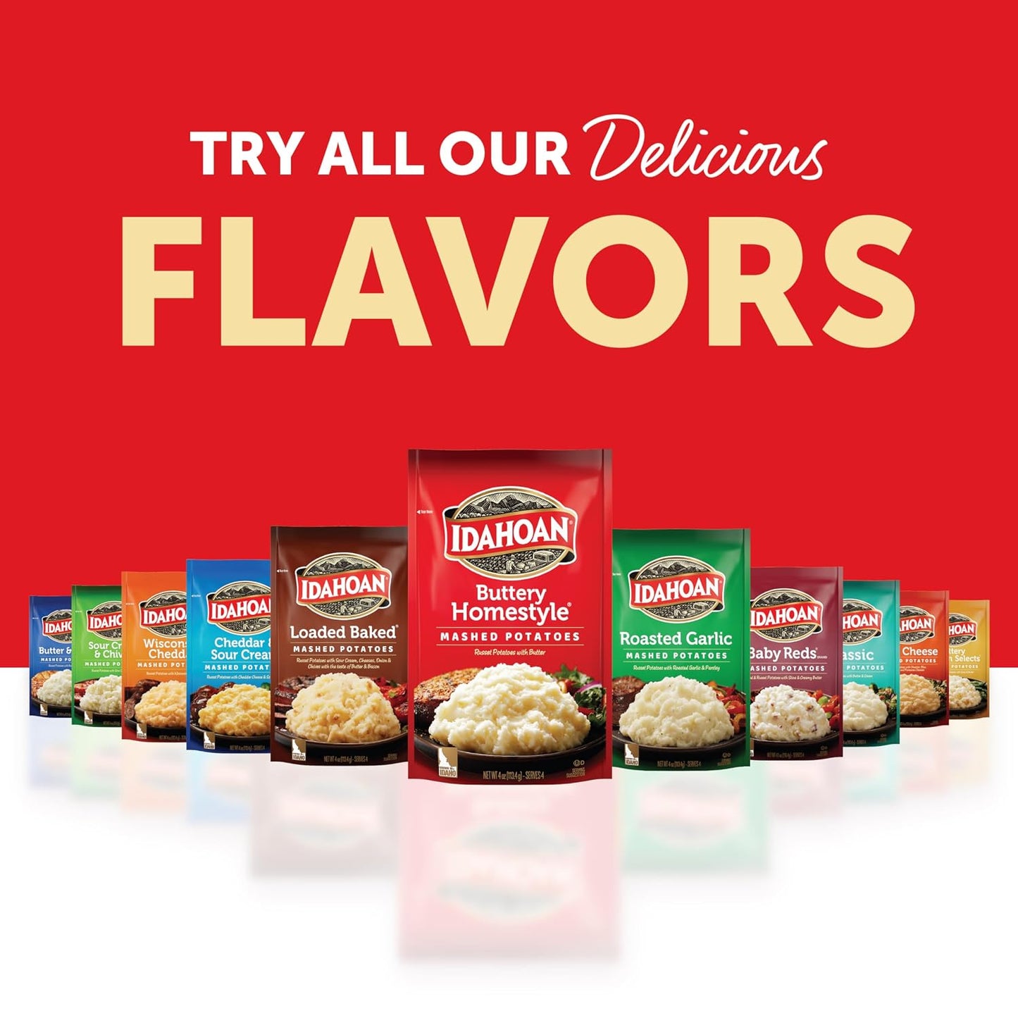 Idahoan® Buttery Homestyle® Mashed Potatoes, 4 oz Pack of 12