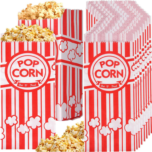 500 Pieces Paper Popcorn Bags for Machine Maker Cart Supplies