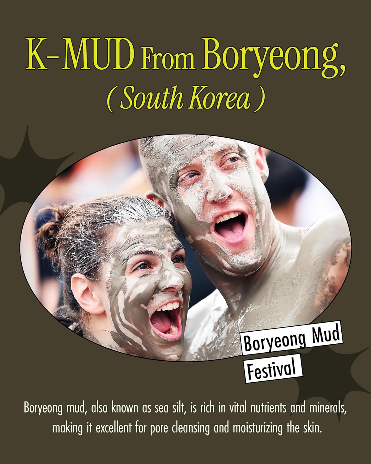 Cardi B Relief Mud Mask - Hydrating Face & Body Pore Cleanser w/ 91.8% Naturals