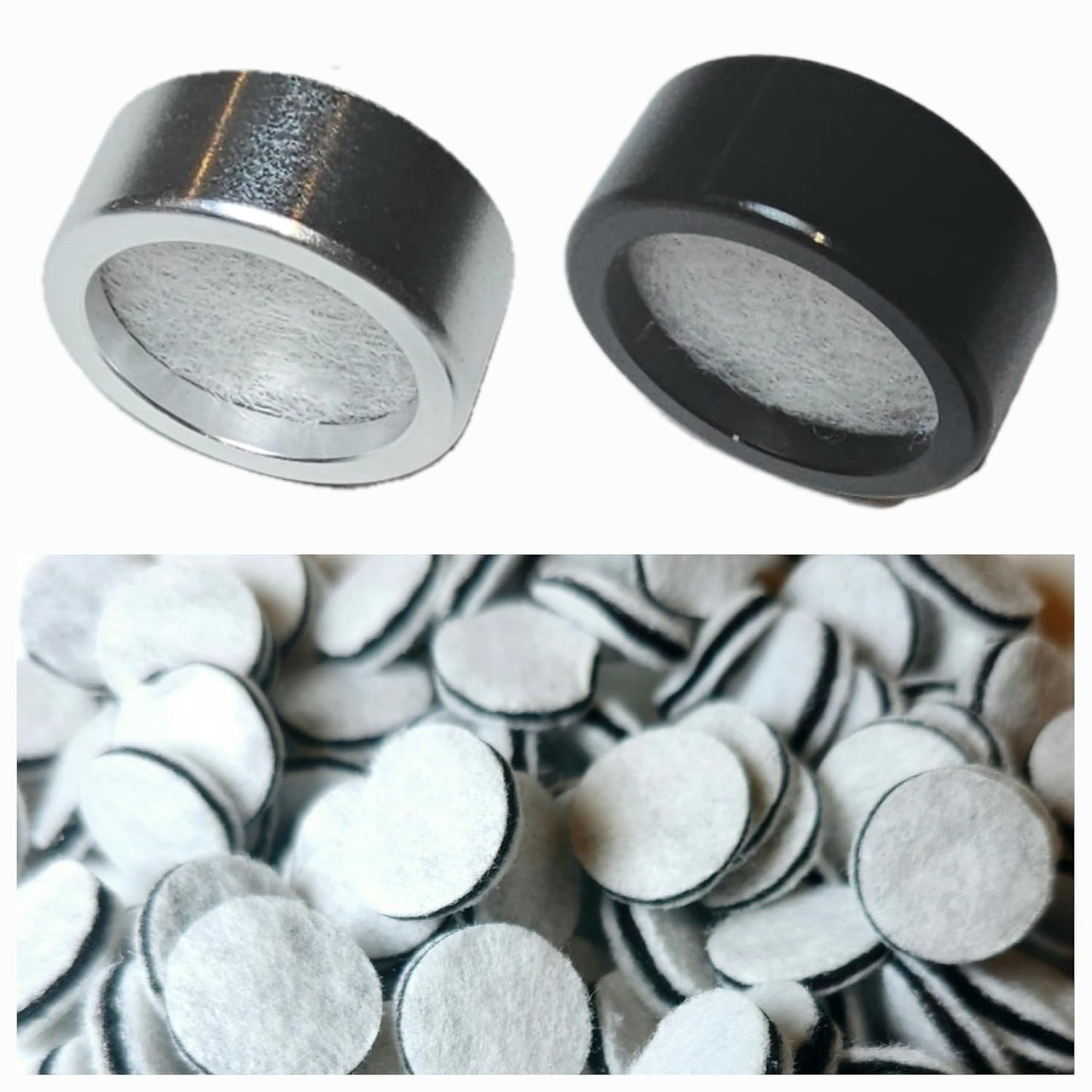 Reusable Metal Ring with Activated Carbon Filter for Silicone Mouth Funnel