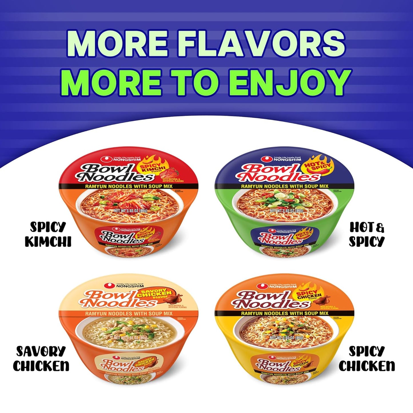 nongshim gourmet hot & spicy ramen noodles, 3.03 oz, 12-pack