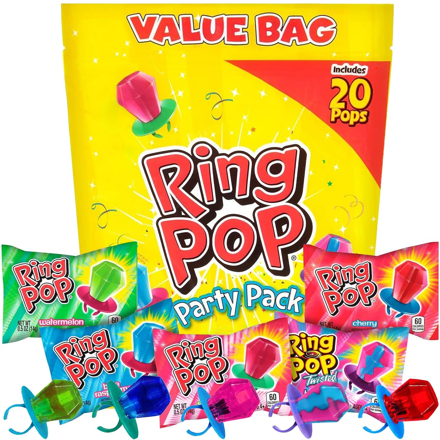 Bulk candy variety pack with assorted flavors and individually wrapped lollipops