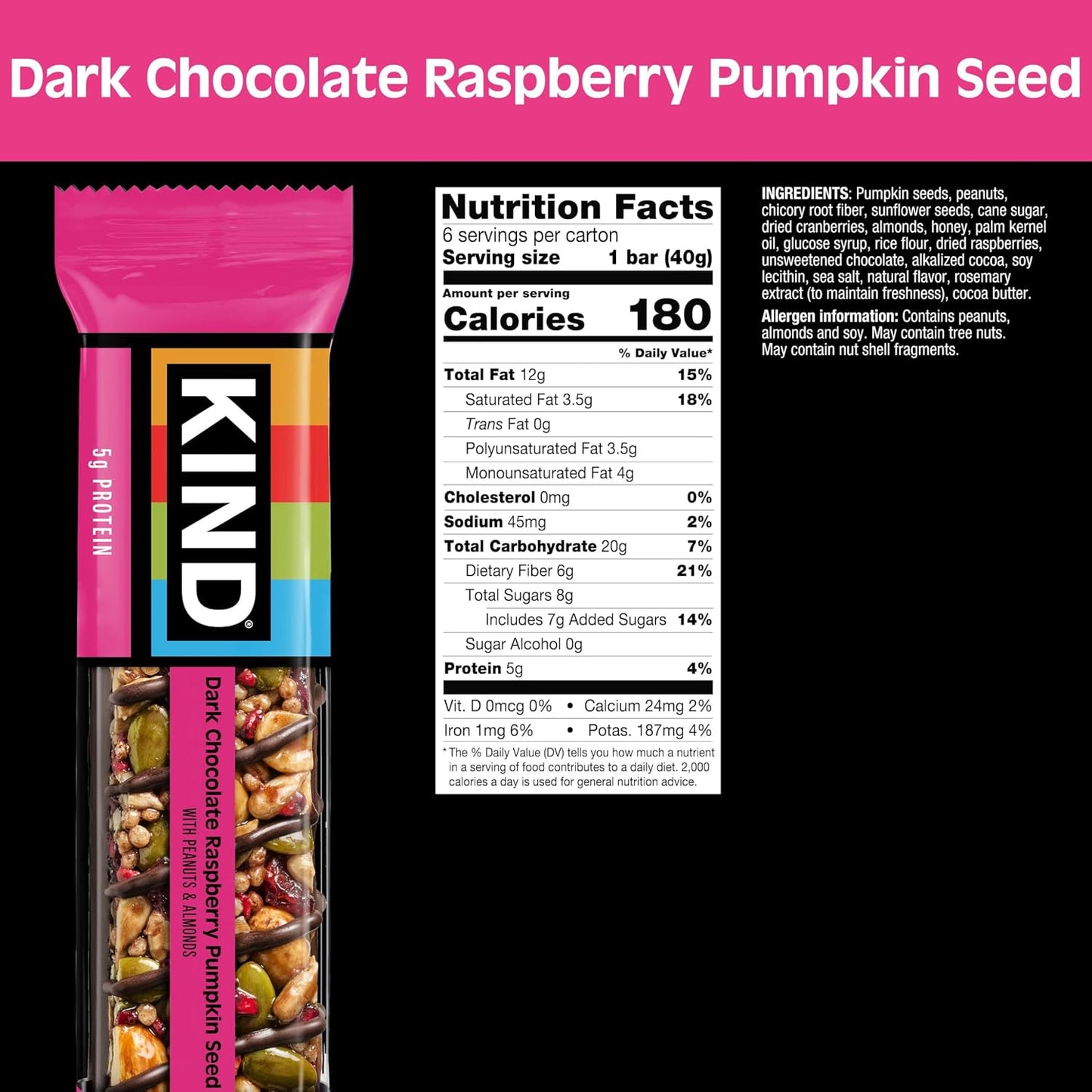 KIND Variety Pack Snack Bars, 18 Count, Gluten Free, High Fiber, 5g Protein