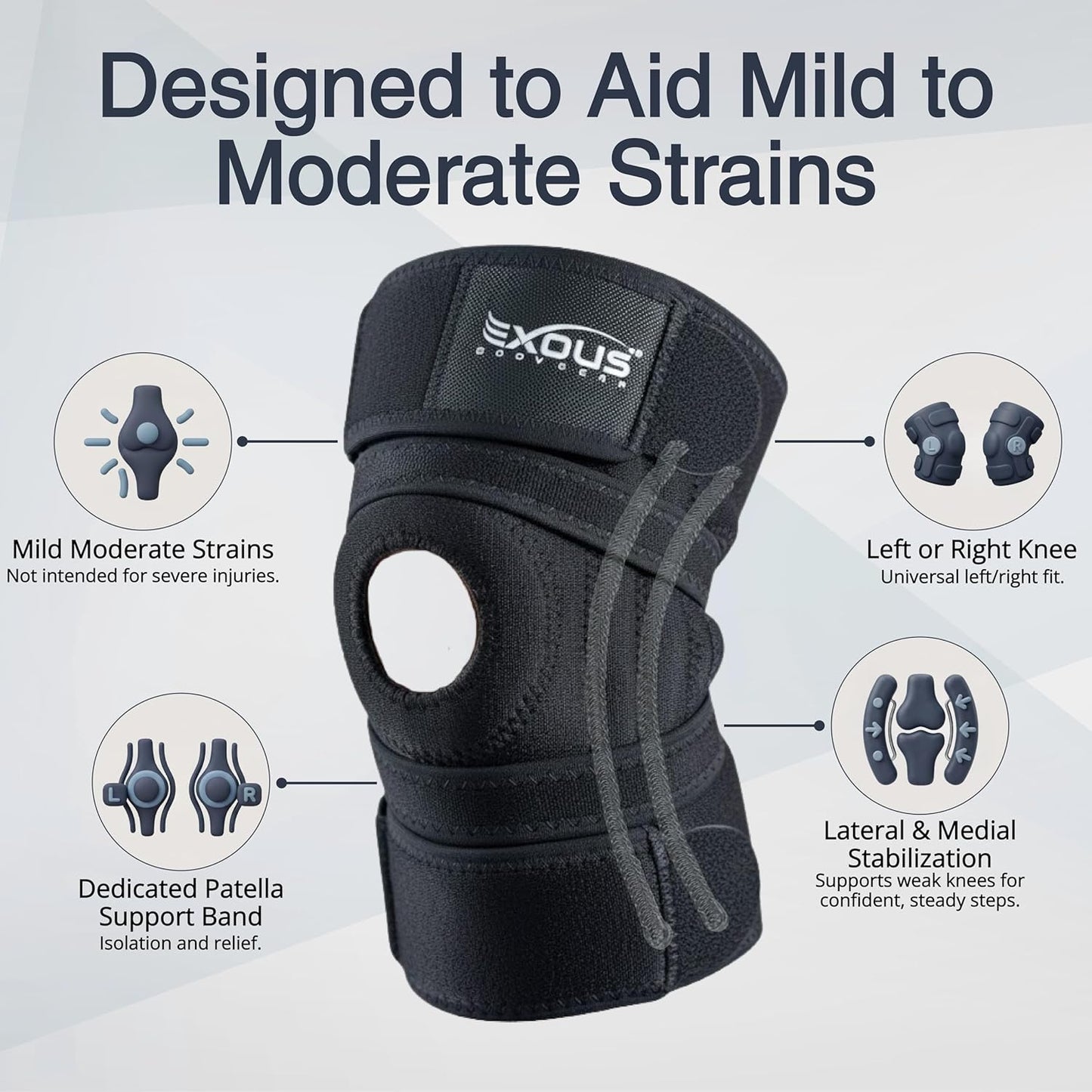 EXOUS BODYGEAR Knee Brace For Arthritis Acl, Mcl Pain