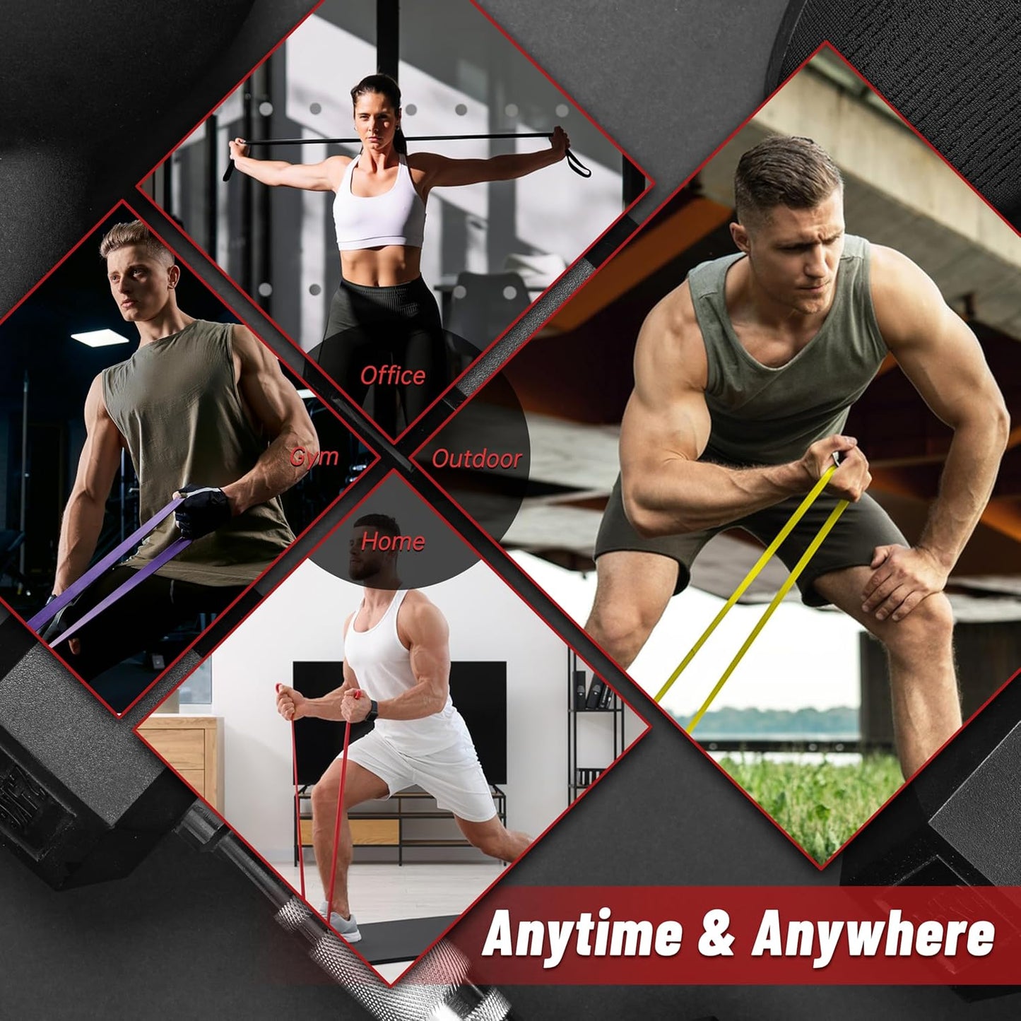 Pull Up Assistance Bands, 5-Level Resistance Bands for Full-Body Training