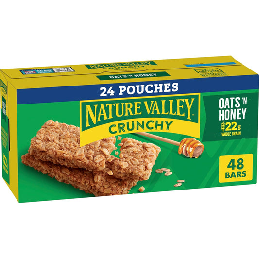 Nature Valley Crunchy Granola Bars, Oats 'n Honey, 48 Count, 35.76 oz