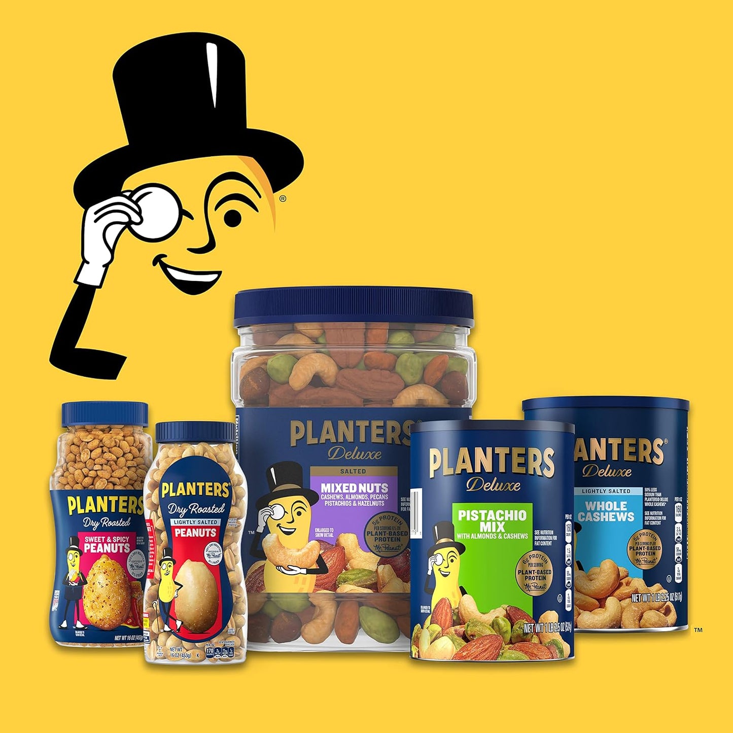 Planters Deluxe Lightly Salted Cashews, 1lb 2.25oz, Kosher