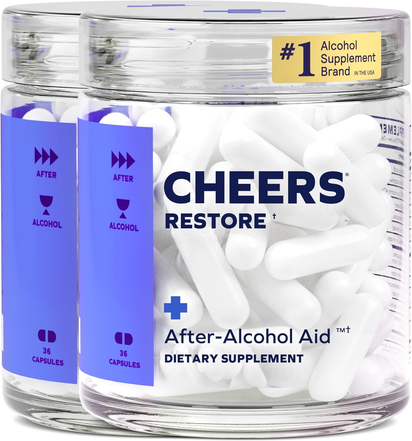 Cheers Restore | Supplement with DHM + L-Cysteine | Feel Better After Drinking & Support Your Liver | 12 Doses | Dihydromyricetin, Cysteine, Milk Thistle, Prickly Pear, B-Vitamins, Ginger