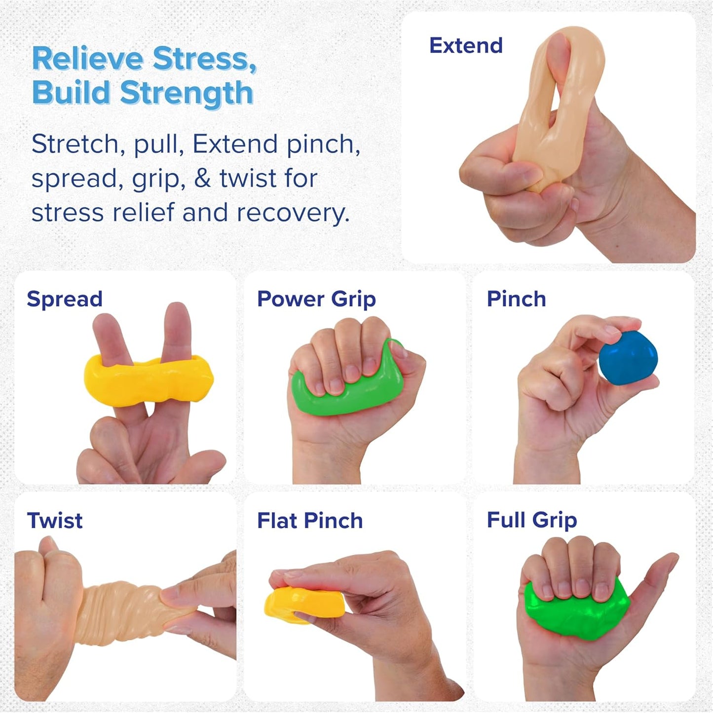LIFE WORKS Therapy Putty Set for Adults and Teens, 4 Resistance Levels, Non-Toxic Silicone