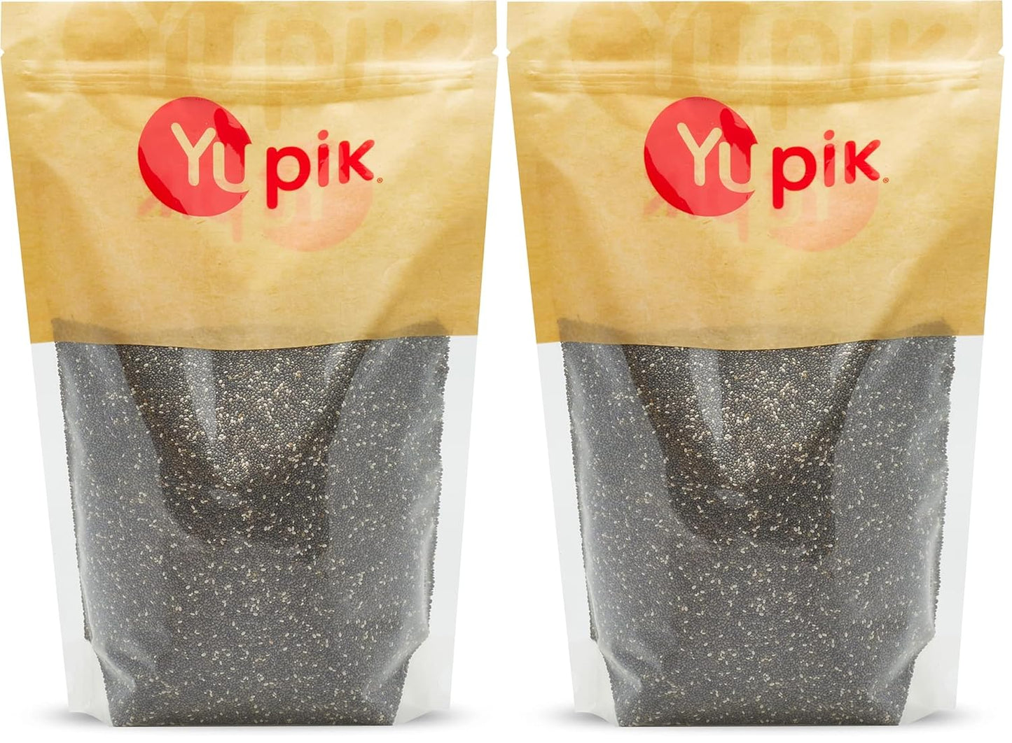 Yupik Raw Black Chia Seeds, 2.2 lb (35.2 oz), Gluten-Free, Kosher, Vegan, Natural Seeds, Plant-Based Superfood, Rich in Fiber, Source of Omega-3, Ideal for Chia Pudding & Smoothies, Gels Easily