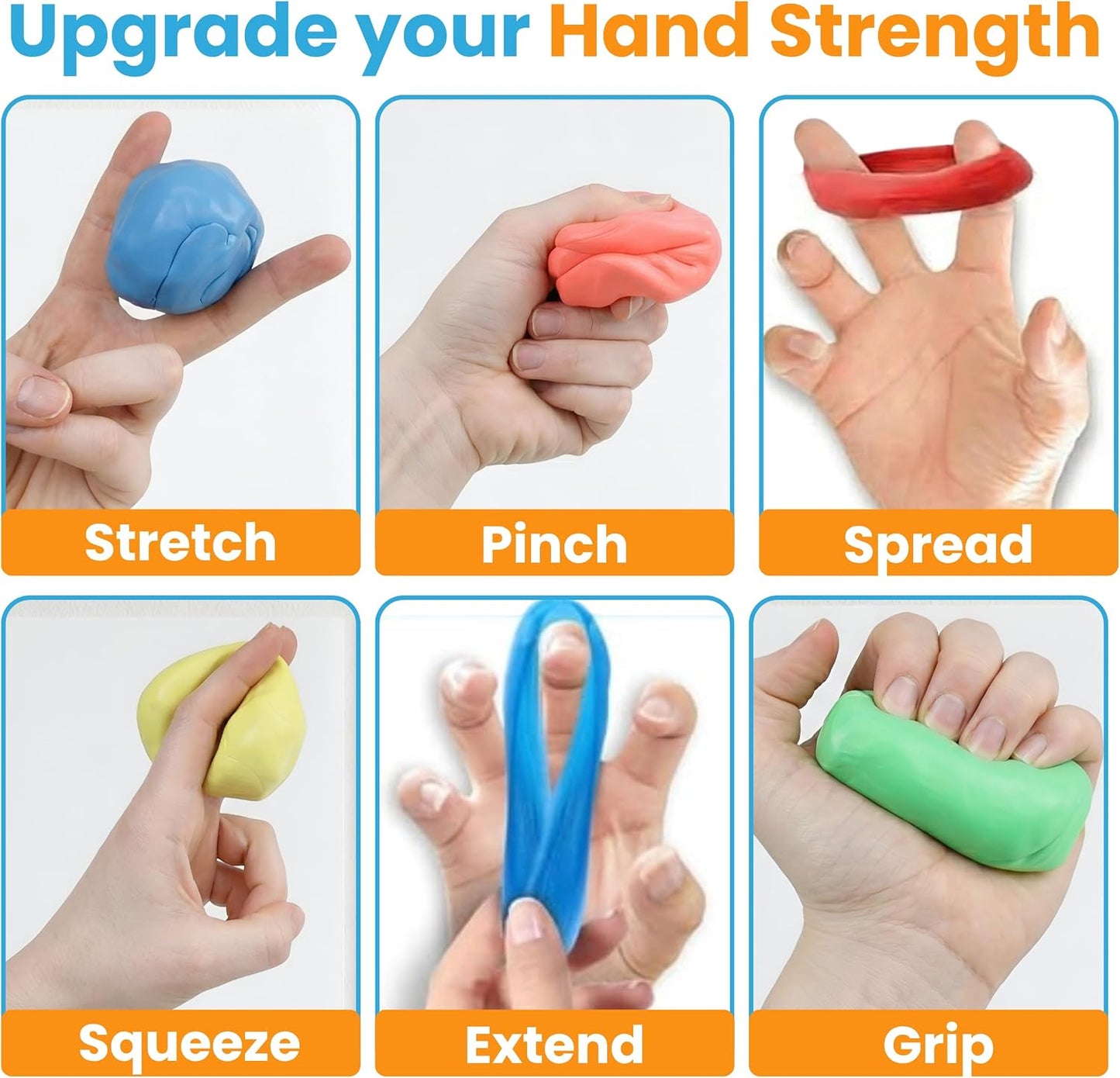 FlintRehab Therapy Putty for Teens & Adults 4 Pack