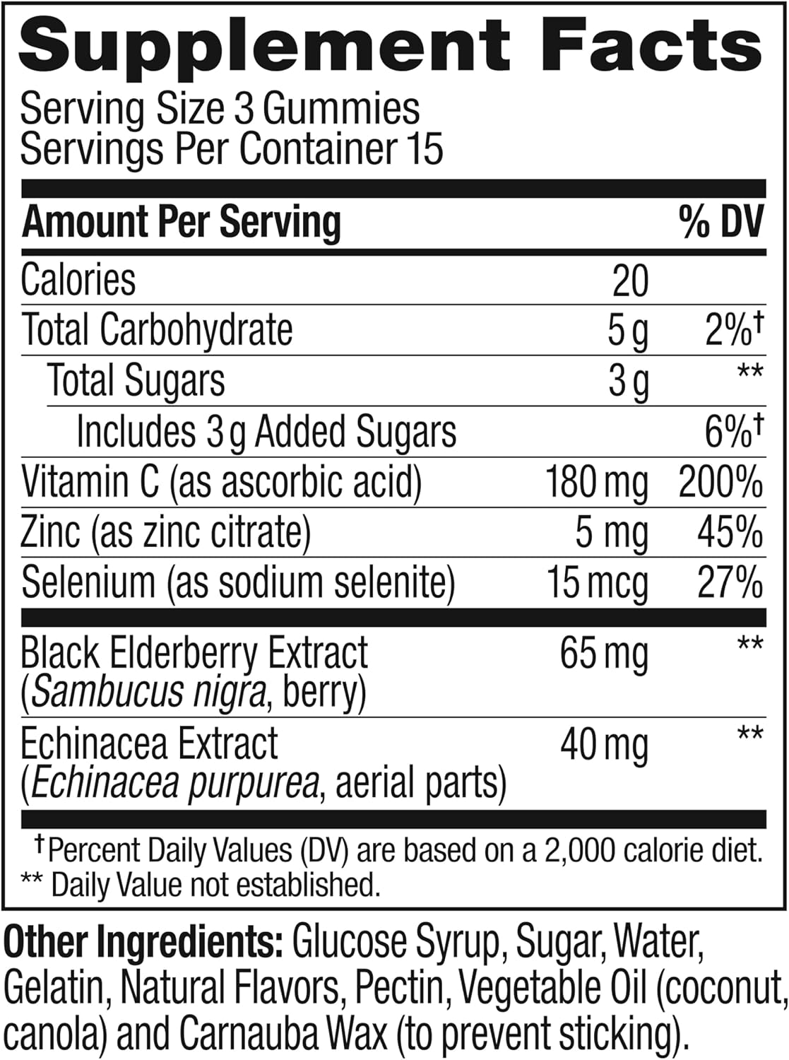 OLLY Active Immunity Gummy, Elderberry, Zinc, Vitamin C, Berry Flavored, 15 Day Supply