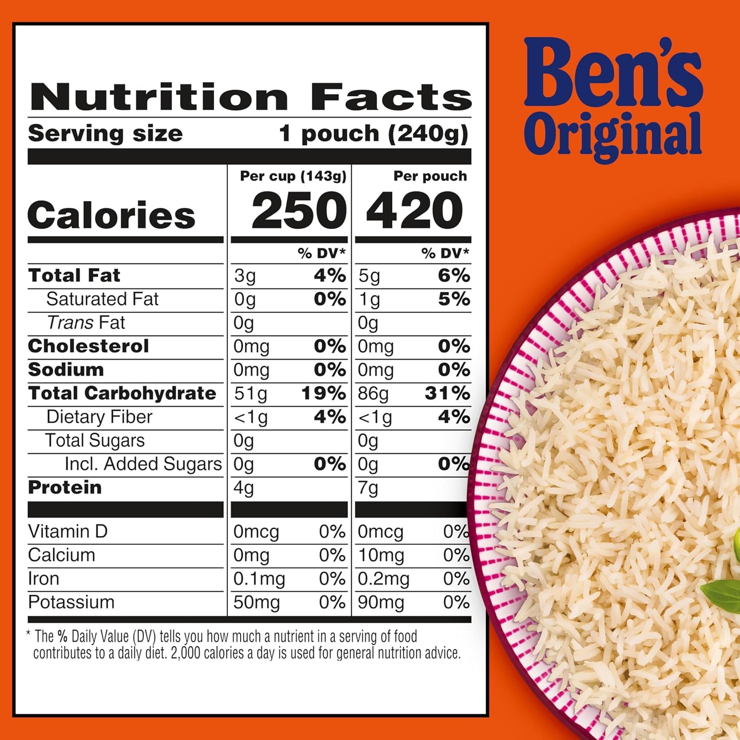 BEN'S ORIGINAL Ready Rice Jasmine Rice 8.5 OZ Pouch Pack of 6 Convenient Microwave Side Dish