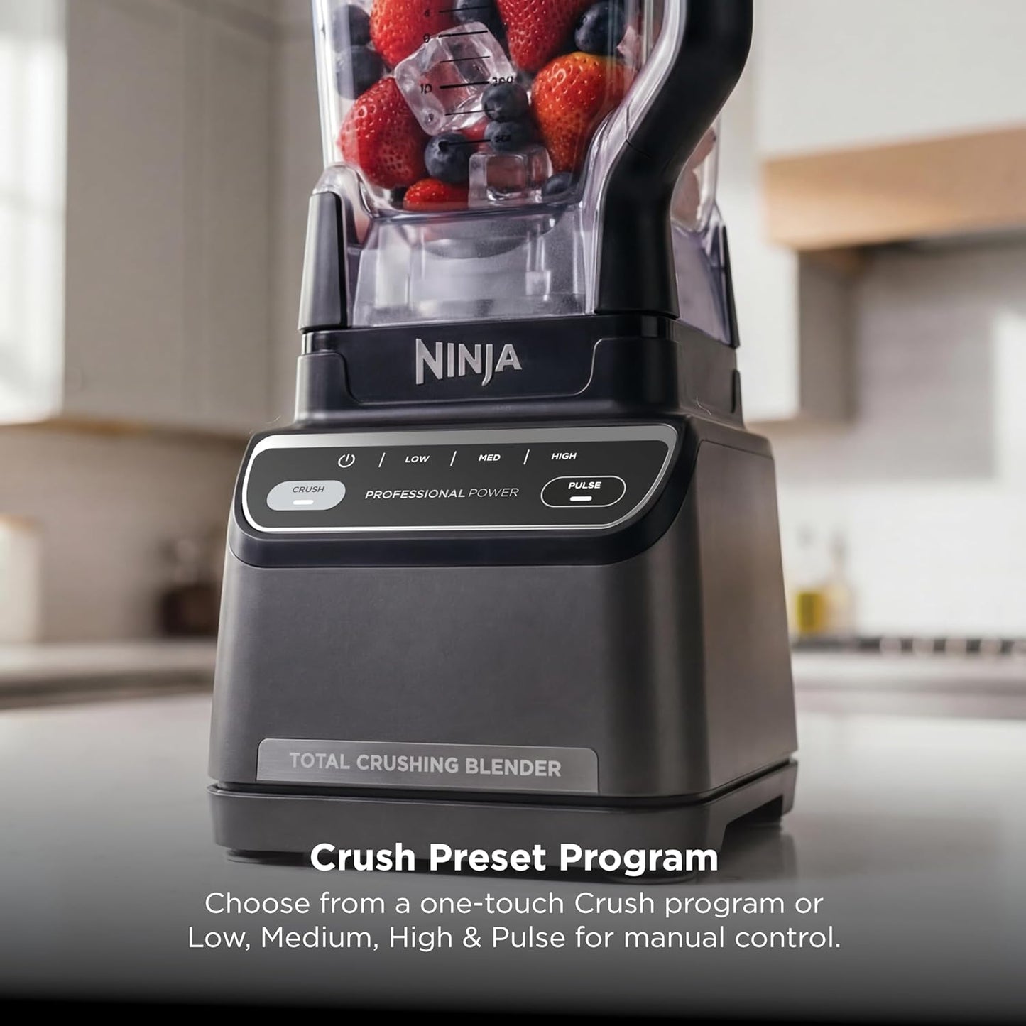 Ninja Professional Blender 2.0, 1200W, Auto-iQ, 72oz Pitcher, BR201AMZ | 1200W Total Crushing blades + Auto-iQ Crush program for smoothies & frozen drinks. 4 speeds. Dishwasher safe.