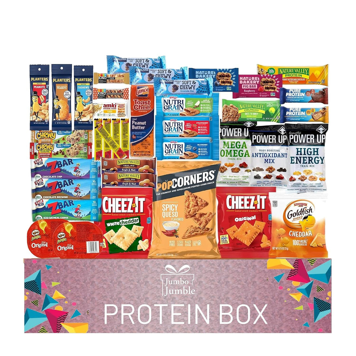 Jumbo Jumble Snack Box Variety Pack for Adults Teens Kids (40 Count)