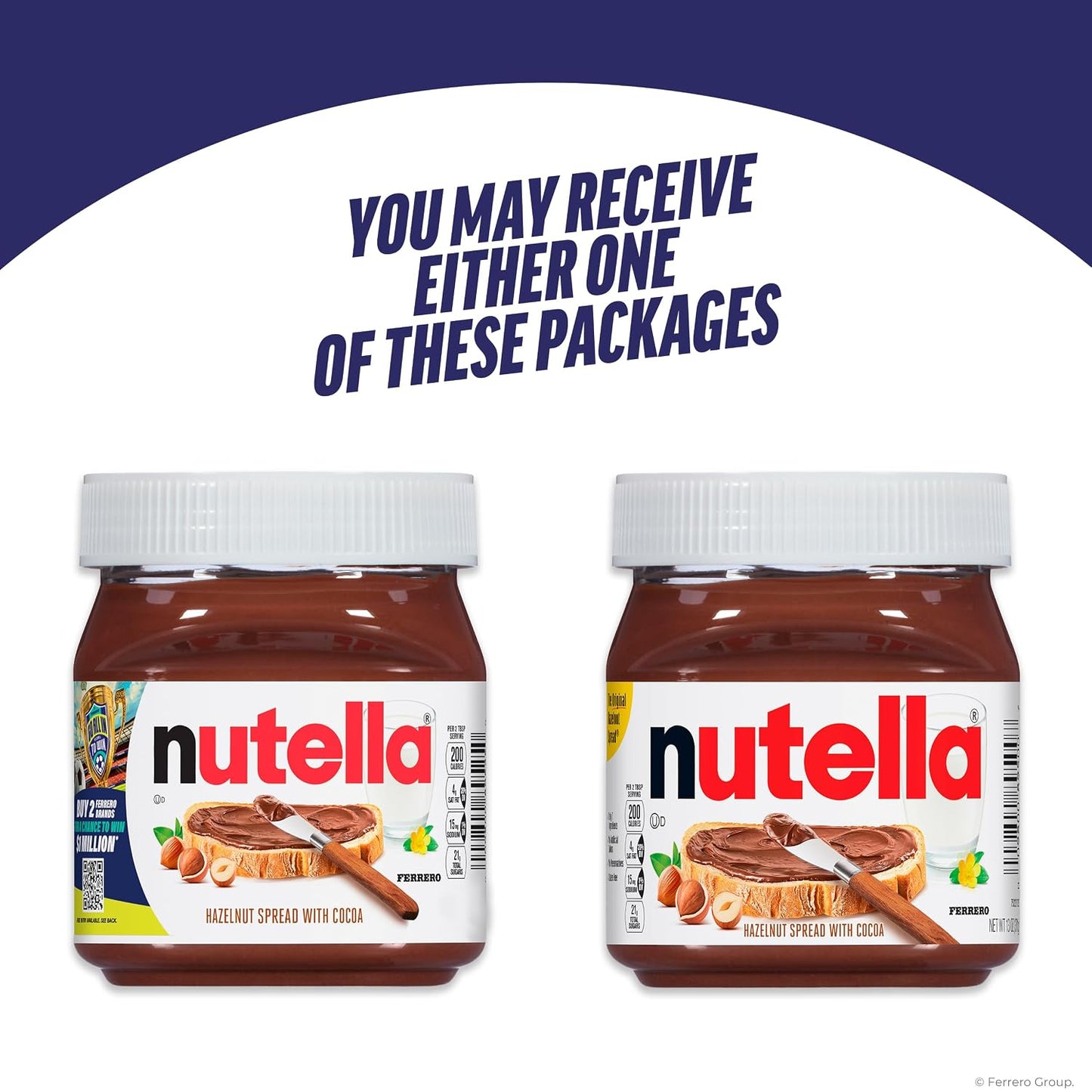 Nutella Creamy Chocolate Hazelnut Spread, 13oz Jar for Breakfast & Desserts