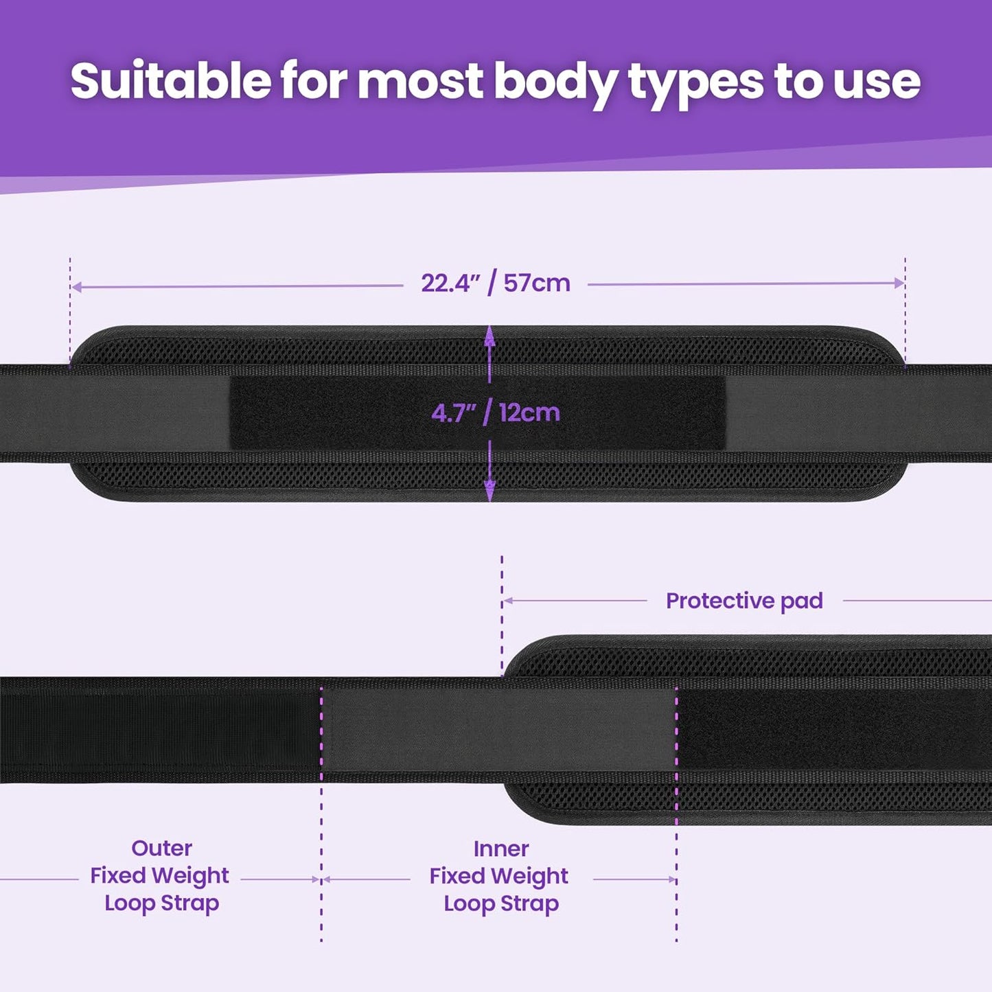 Balency Hip Thrust Belt, Dumbbell and Kettlebell Compatible, Slip-Resistant Padding for Gym or Home Workouts