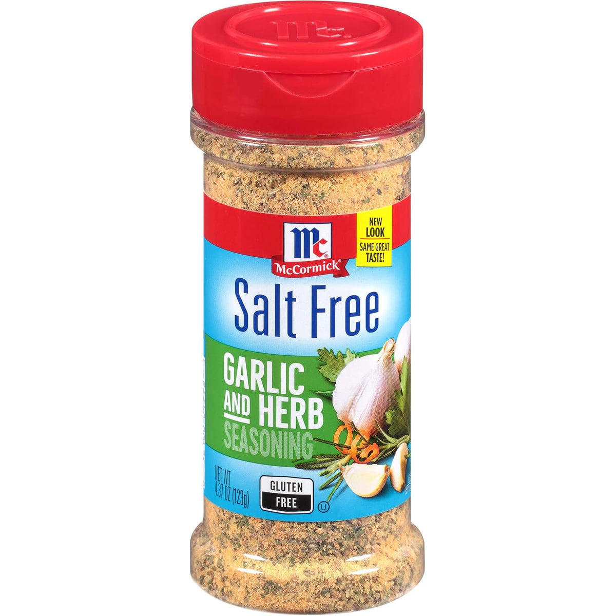 McCormick Salt-Free Garlic and Herb Seasoning, 4.37 oz, Flavorful Spice Blend for Cooking