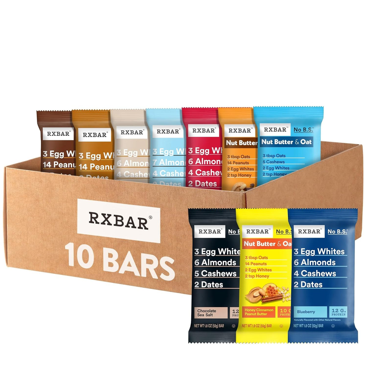 RXBAR Protein Bars Variety Pack 10 Count