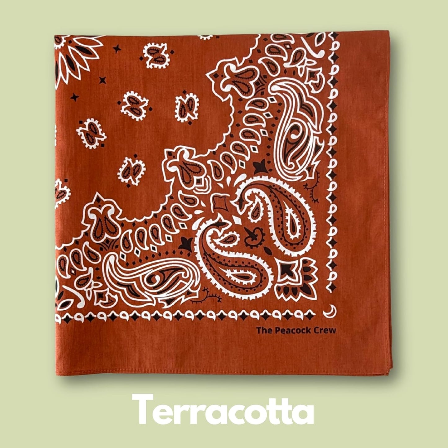 Peacock Crew Premium Soft Cotton Bandanas Paisley 22 x 22 inches