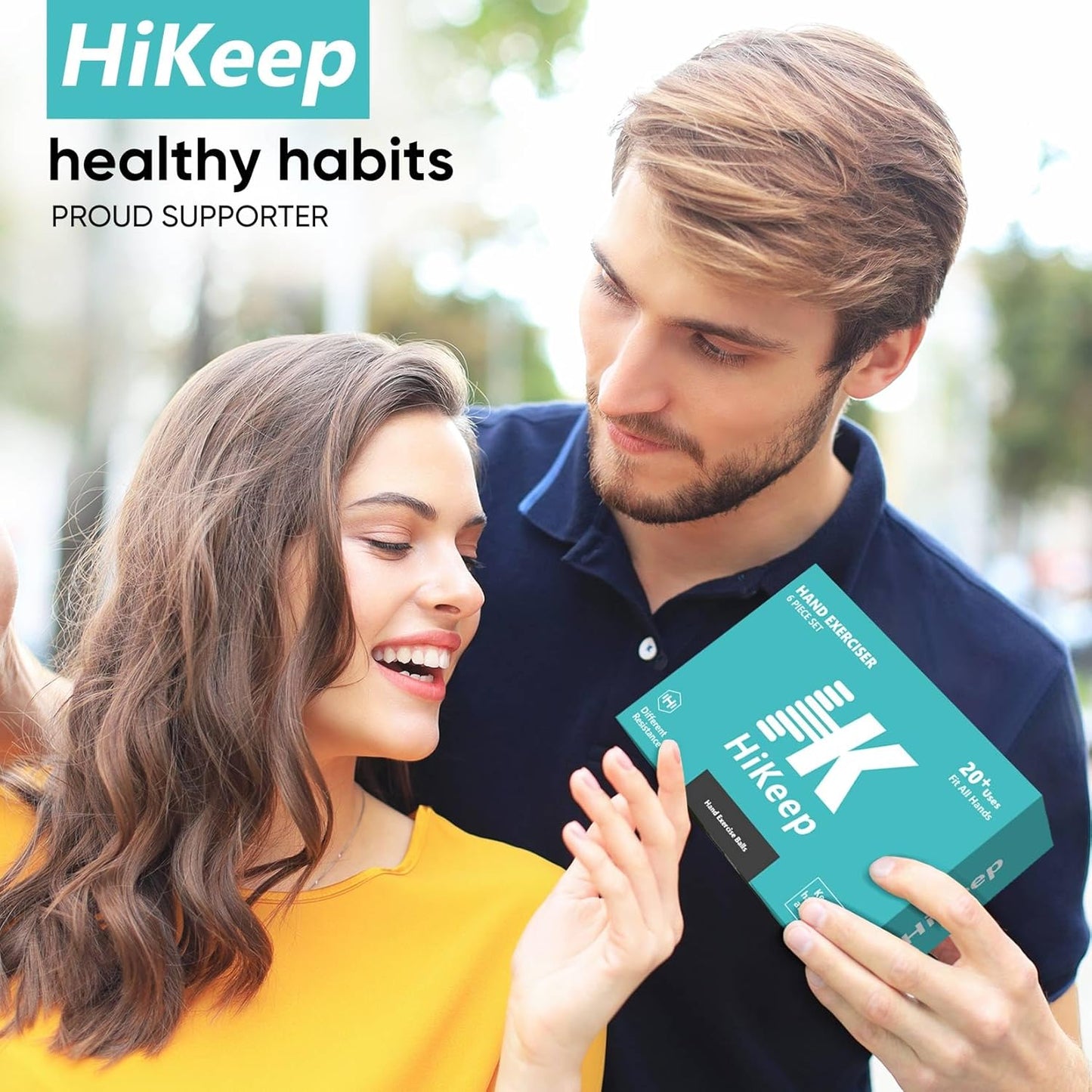 HiKeep Stress Relief Balls - 6 Pack Hand Exercisers for Strength Training, Grip Therapy