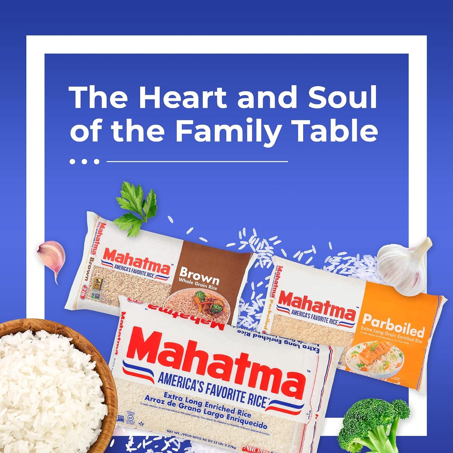 Mahatma Extra-Long-Grain Rice 5-Pound Bag, Gluten-Free and Non-GMO White Rice