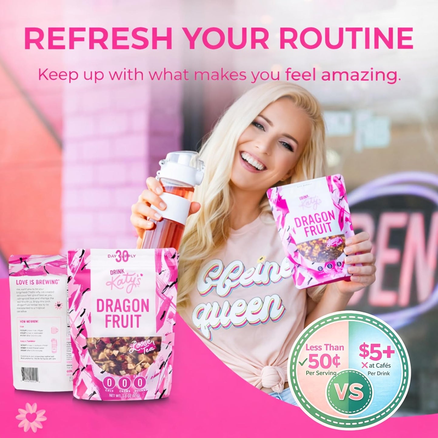 Dragonfruit Loose Leaf Tea - Hibiscus, Dragonfruit & Pineapple - Premium Herbal Fruit Tea
