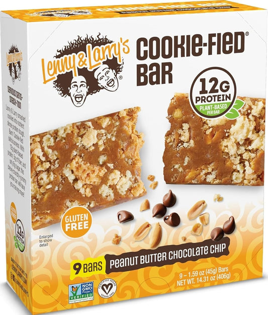 Lenny & Larry's Cookie-fied Protein Bar - Peanut Butter Chocolate Chip Vegan 9x45g