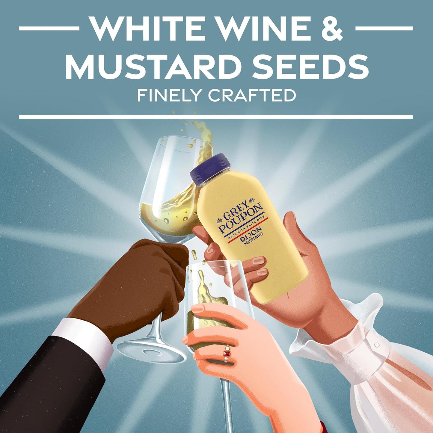 Grey Poupon Dijon Mustard: 10 oz Squeeze Bottle with Bold, Creamy Flavor