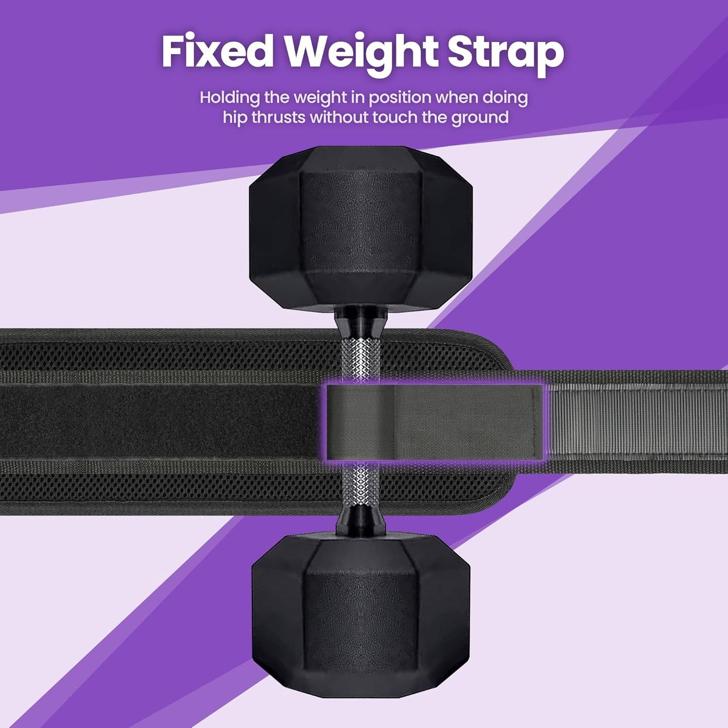 Balency Hip Thrust Belt, Dumbbell and Kettlebell Compatible, Slip-Resistant Padding for Gym or Home Workouts