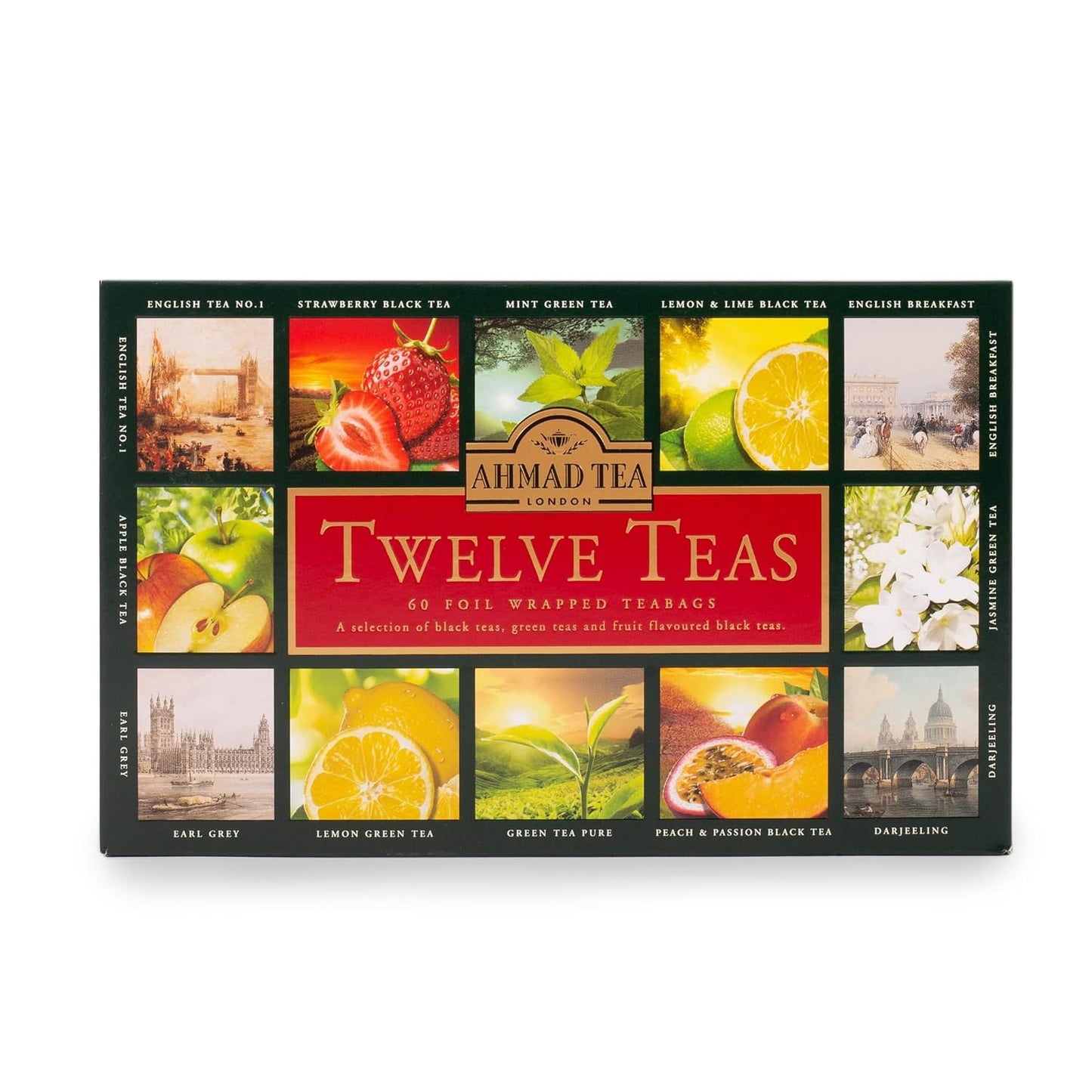 Ammad Tea Herbal Tea Gift Box, 60 Foil Teabags, Decaffeinated and Sugar-Free