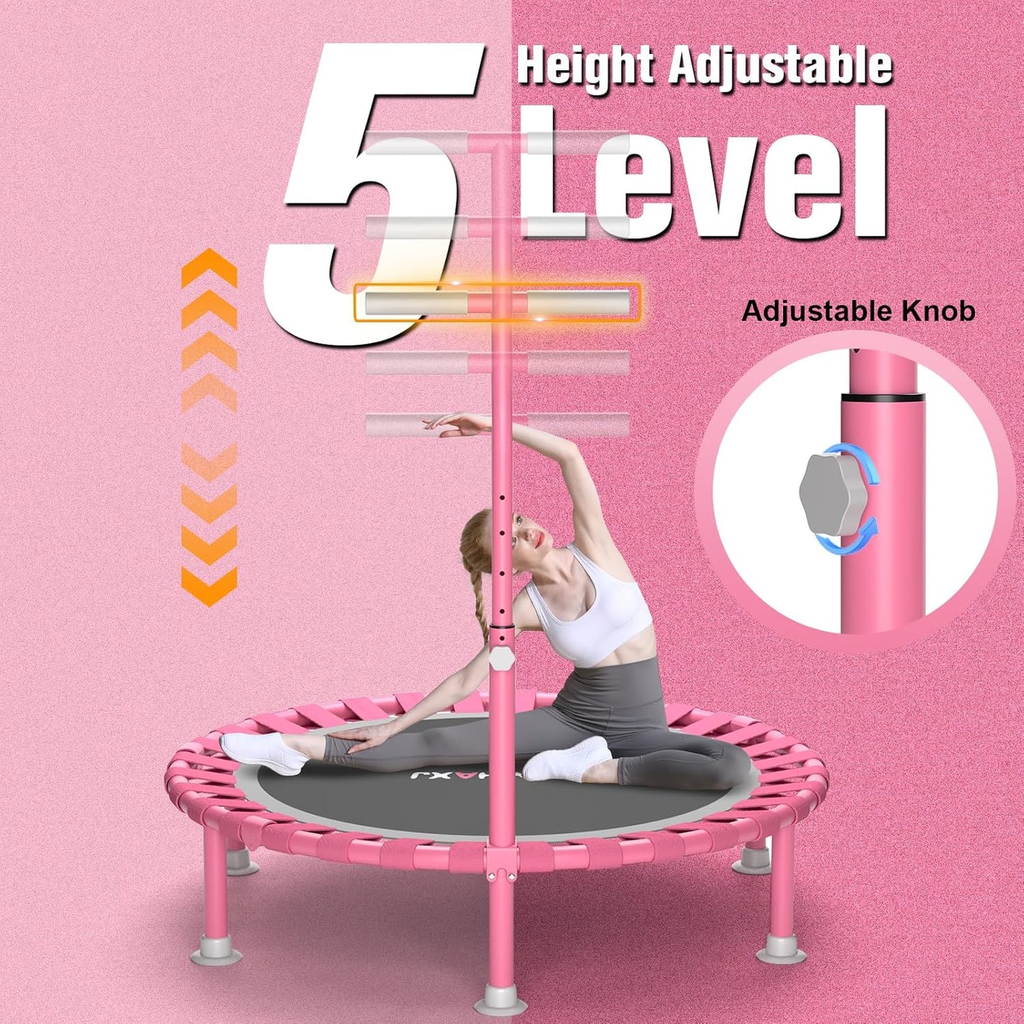 ZCMHAXJ 40" Foldable Mini Trampoline, 450lbs Capacity