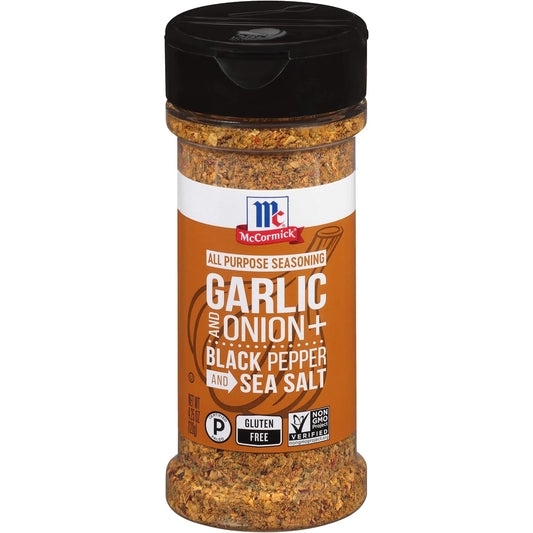 McCormick All Purpose Seasoning, Garlic Onion Black Pepper Sea Salt, 4.25 oz Gluten Free Paleo Non GMO