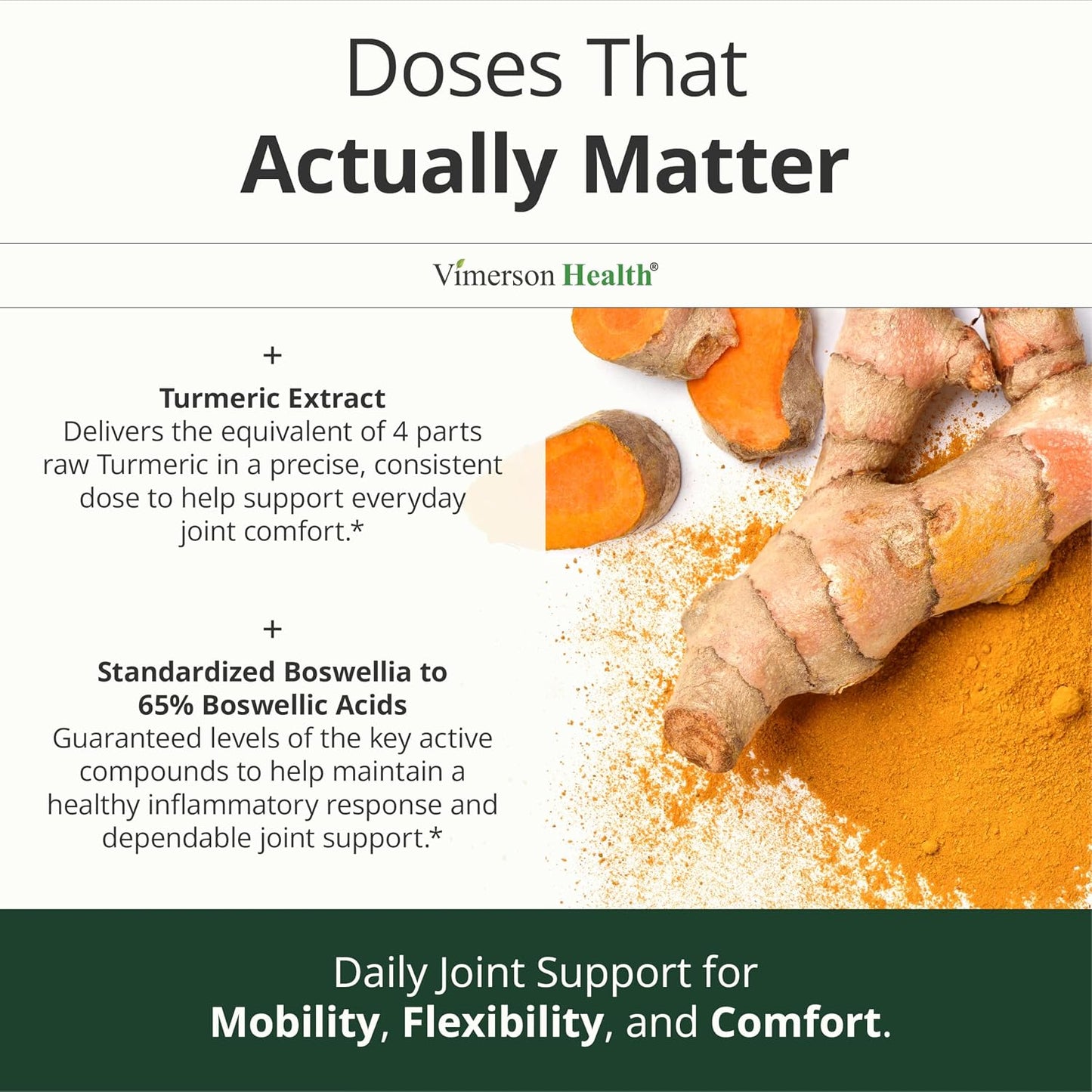 Boswellia Serrata Turmeric Curcumin Supplement for Inflammation and Joint Support