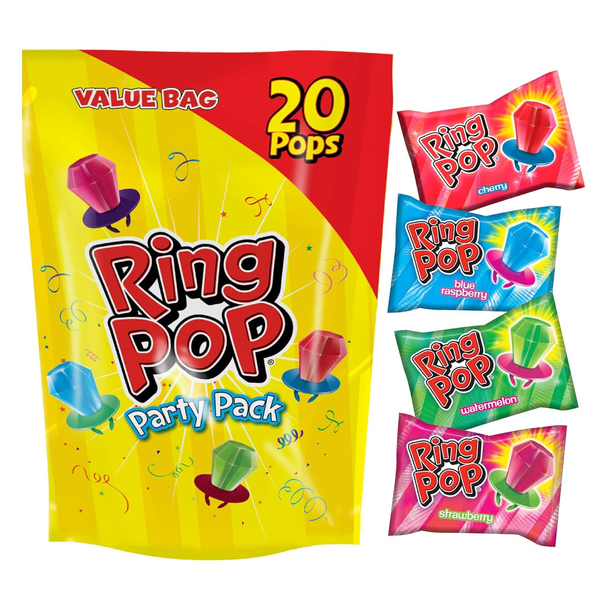 Bulk candy variety pack with assorted flavors and individually wrapped lollipops
