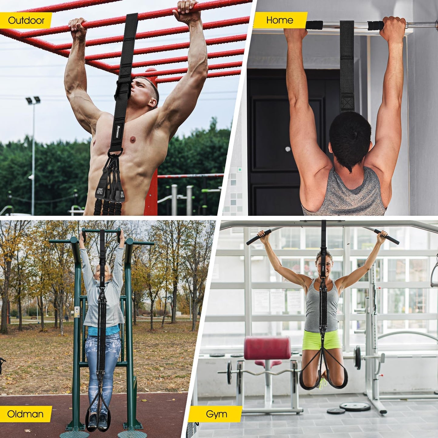 Ayombo Pull Up Assistance Bands - Resistance Bands for Workout, Home Gym Fitness