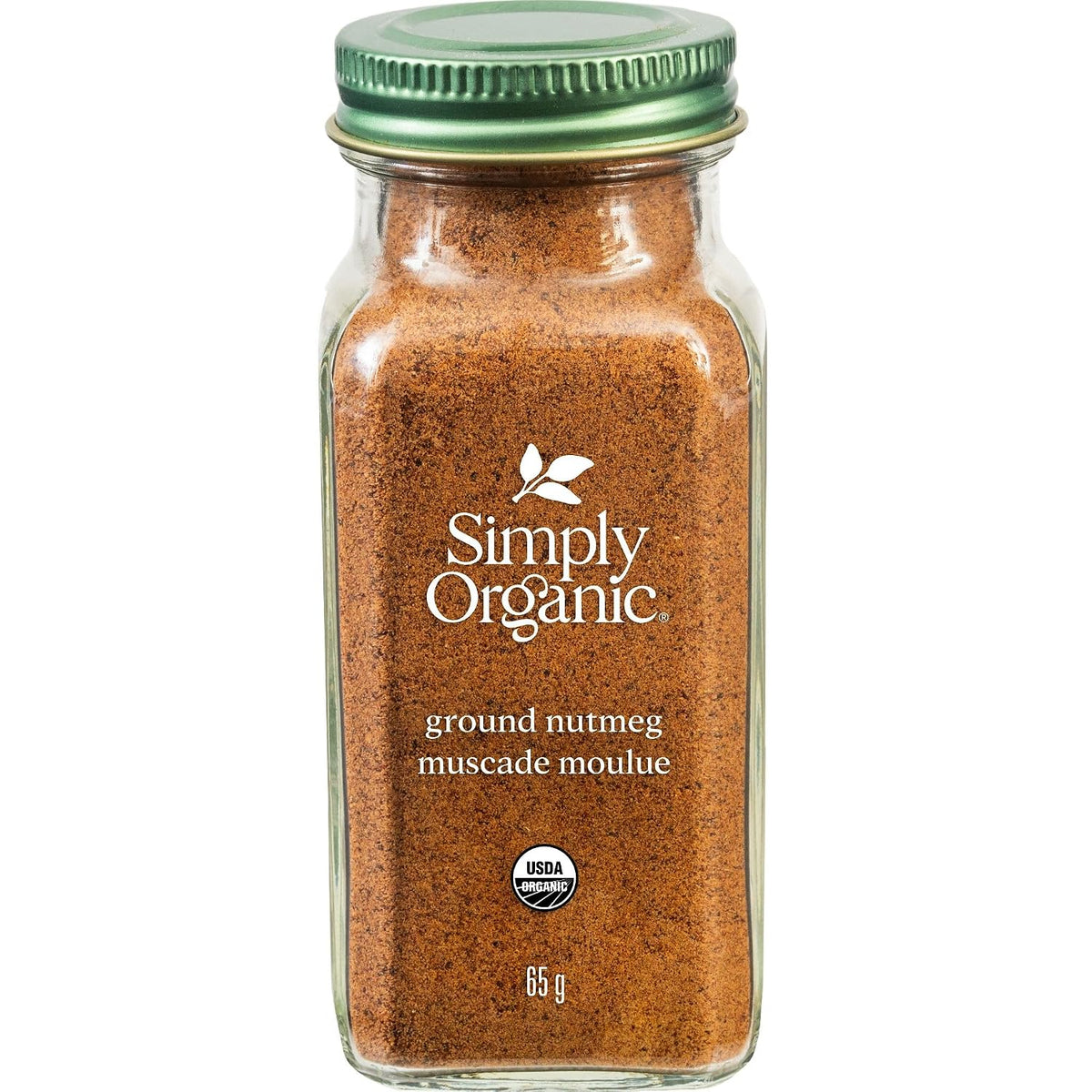 Simply Organic Pure Ground Nutmeg, 2.3 Ounce Jar, Aromatic, Subtly Spicy-Sweet Flavor, Organic, Kosher, No GMO, No ETO