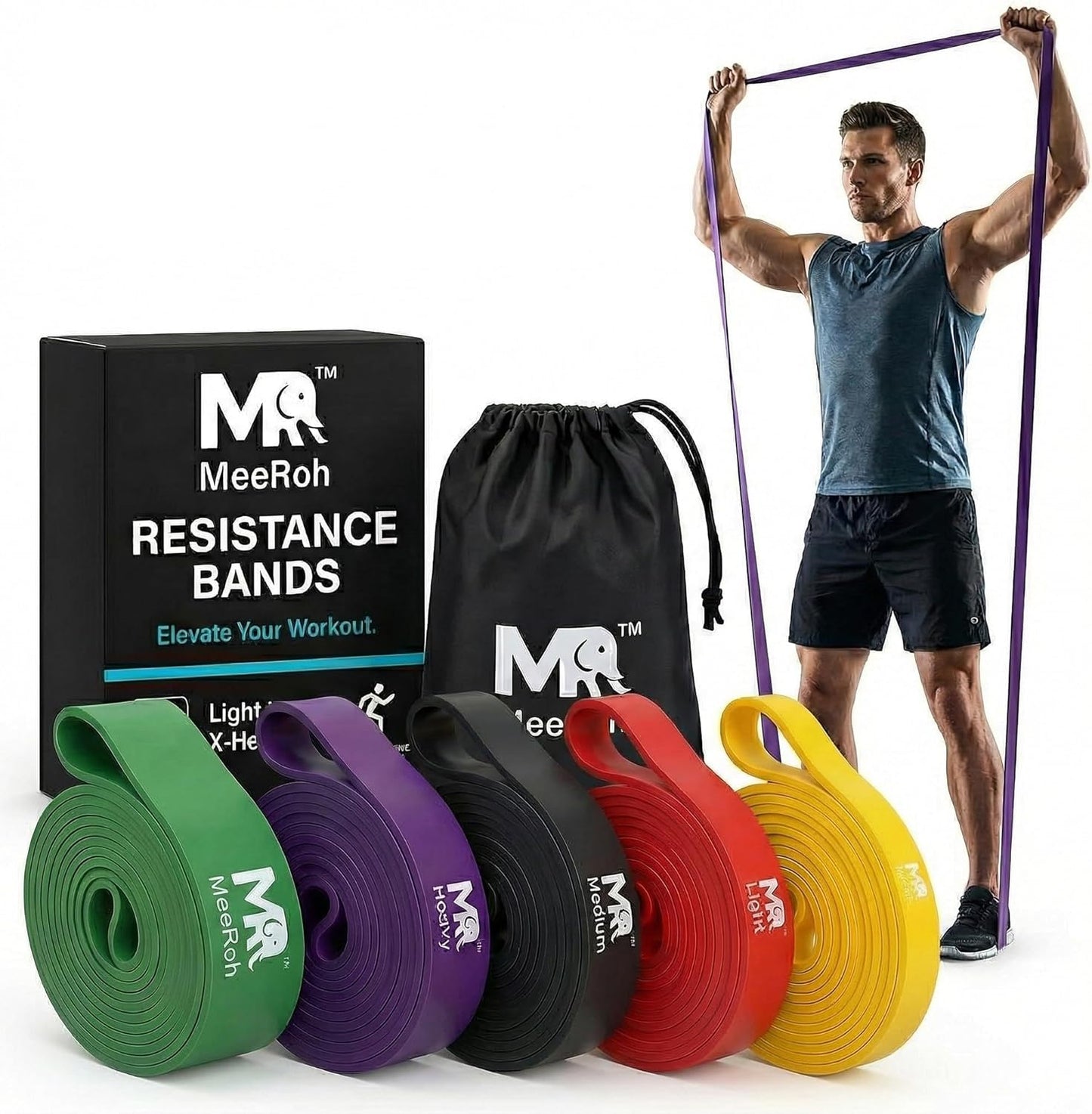 MeeRoh Heavy Duty Resistance Band for Pull Ups & Calisthenics
