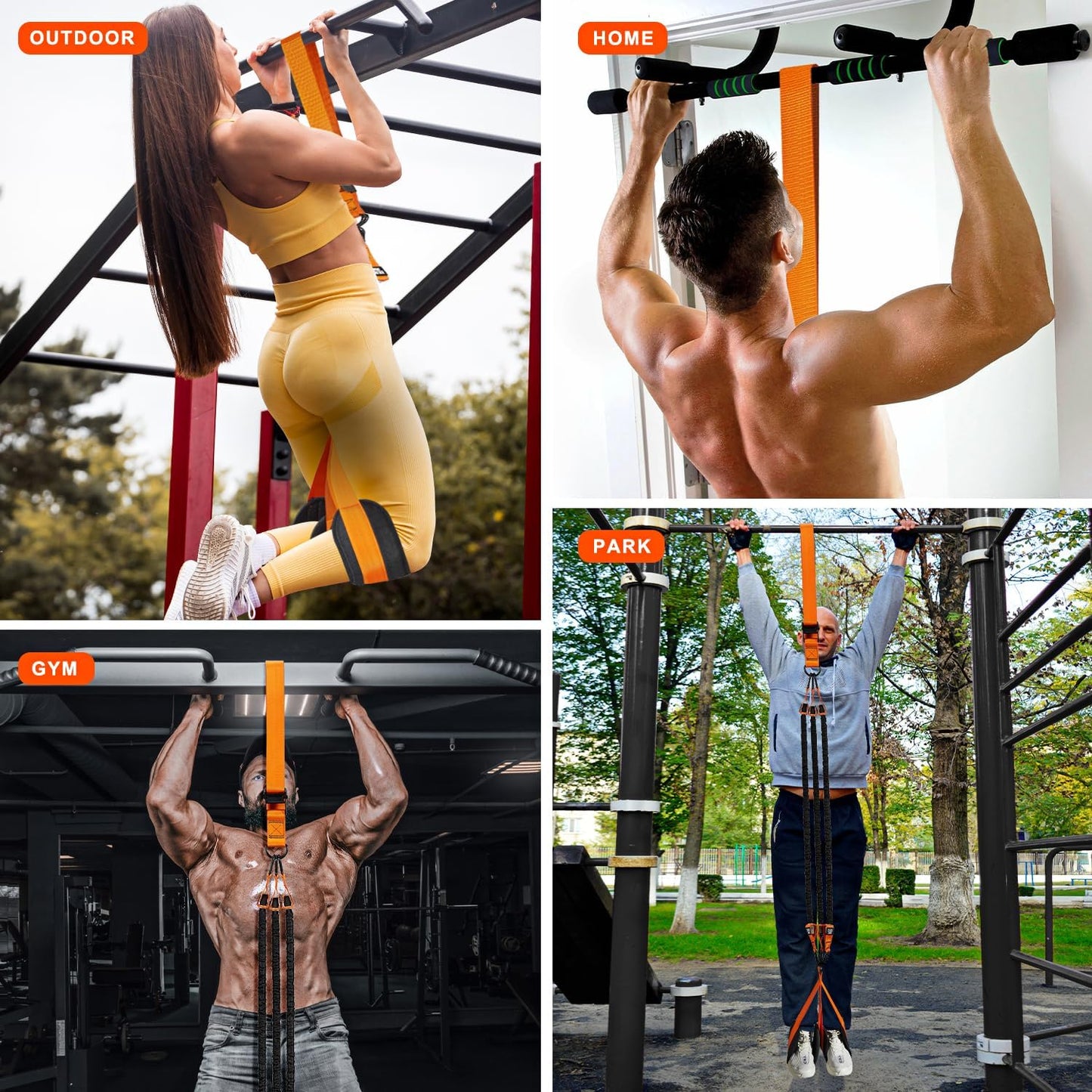 HPYGN Two Feet Pull Up Assistance Bands, Heavy Duty Resistance Bands for Pull Up Bar
