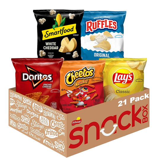 frito-lay classic mix single serve snack bags variety pack 21 count