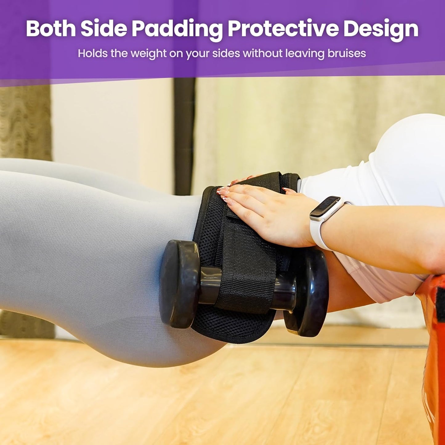 Balency Hip Thrust Belt, Dumbbell and Kettlebell Compatible, Slip-Resistant Padding for Gym or Home Workouts