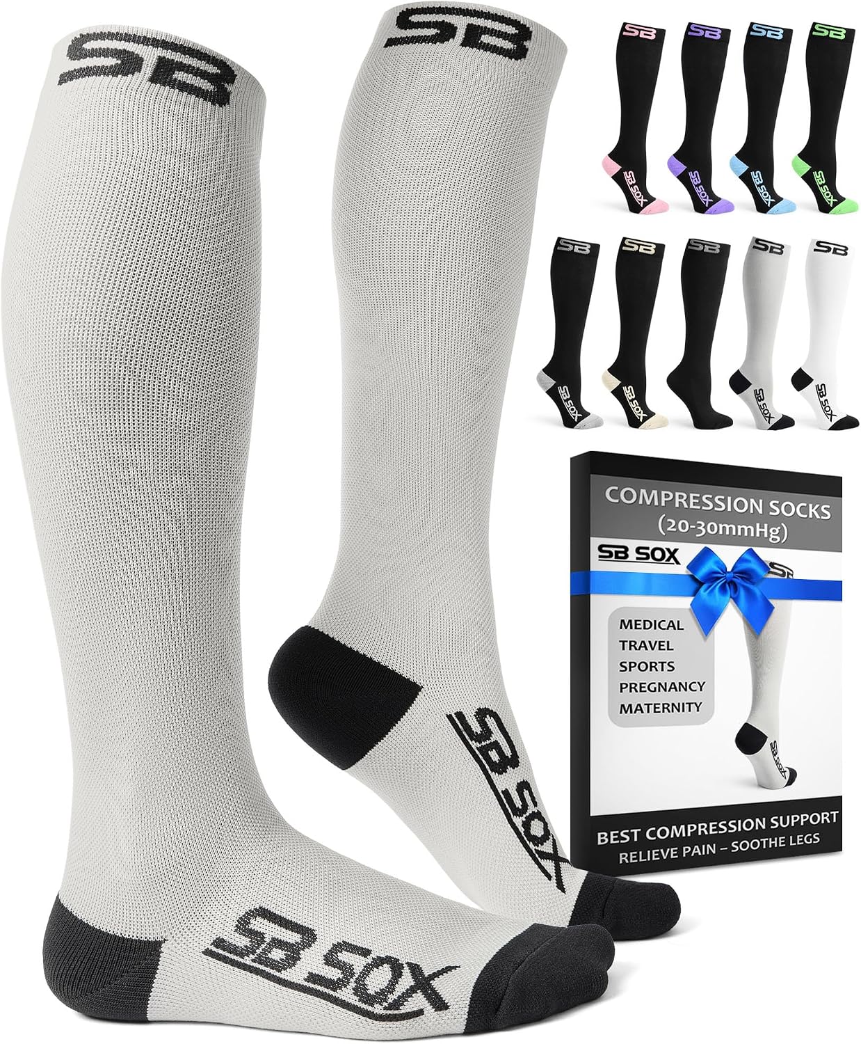 SB SOX Compression Socks for Men & Women 20-30mmHg